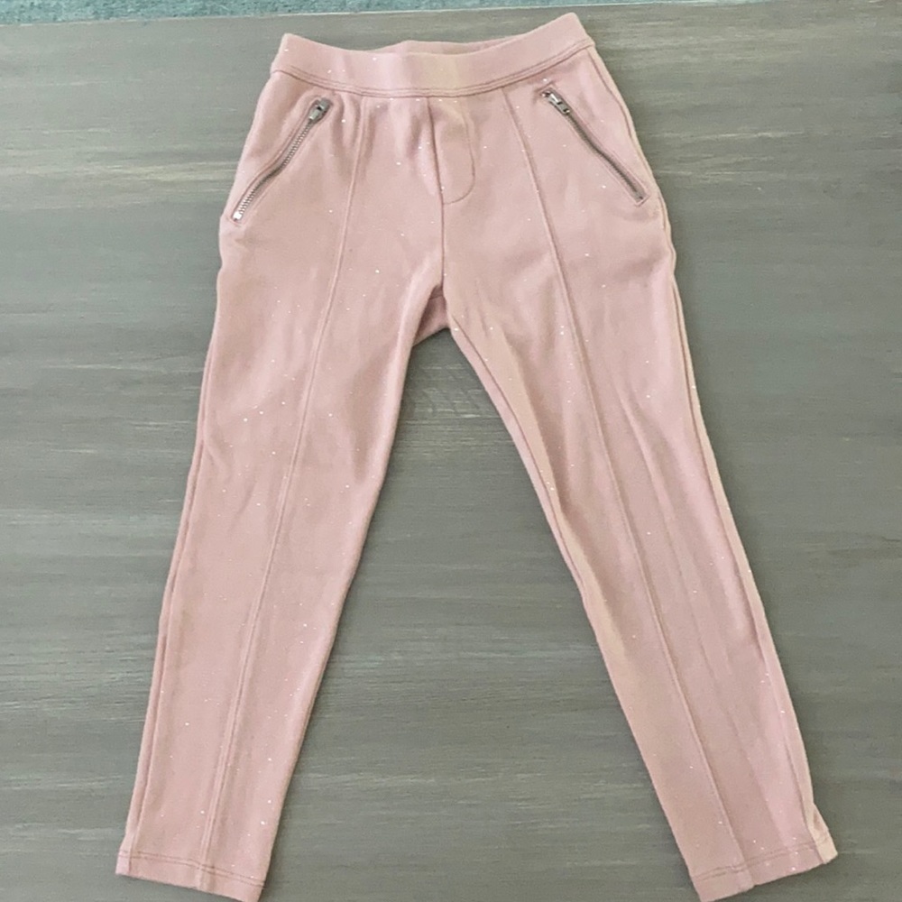 GAP Kids Pink Pleated Sparkle Leggings